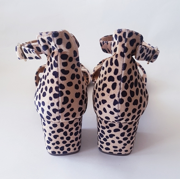 GAP Brown Cheetah Block Heel Sandals - Picture 9 of 10
